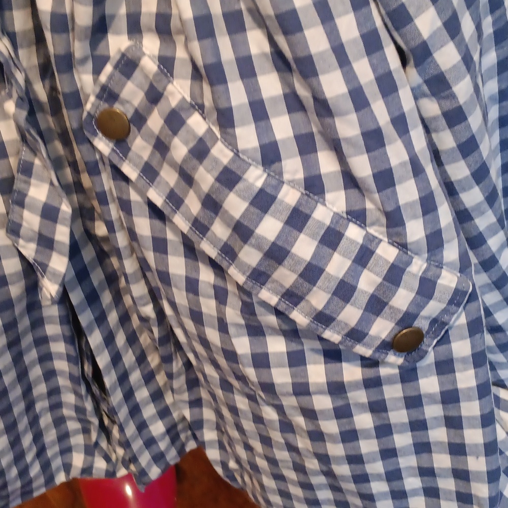 H&M (Trend) Gray and White Gingham Shirt Dress - Picture 5 of 8